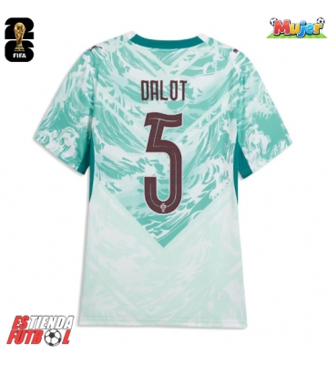Portugal Diogo Dalot #5 Segunda Equipación Mujer Mundial 2026 Manga Corta